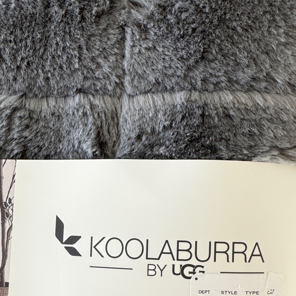 UGG Gray Plush Blanket - Picture 3 of 3